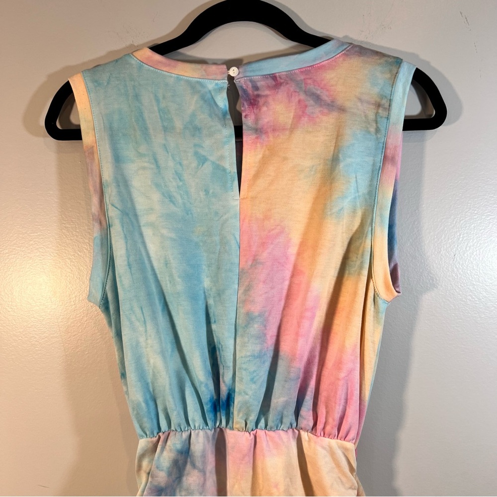 NWT Main Strip Tie Dye Fitted Dress - Picture 7 of 11